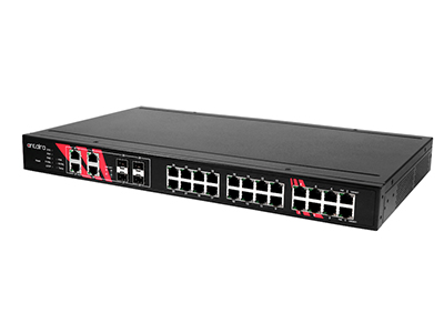 Foto Switch Gigabit Ethernet industrial con dos puertos SFP